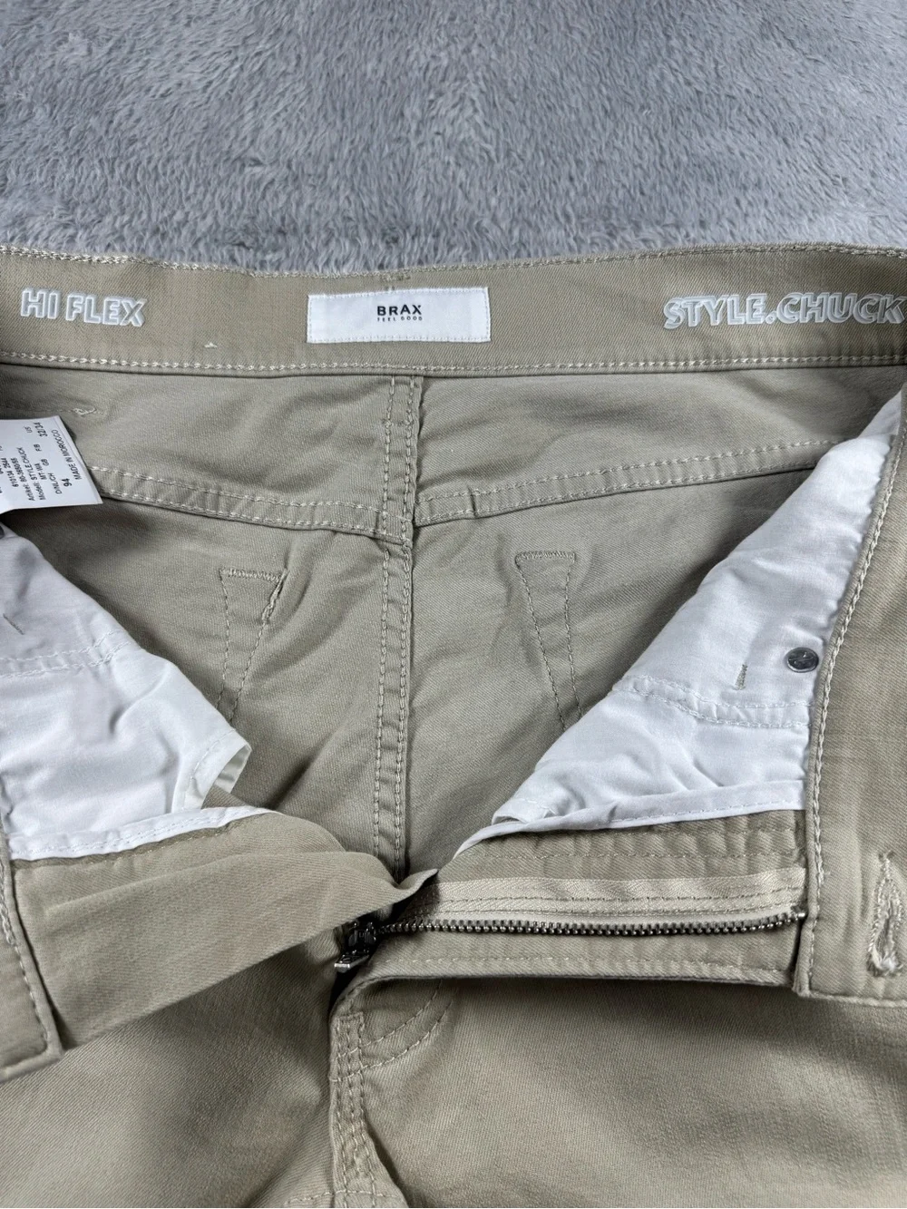 BRAX Chuck Hi Flex Stretch Pants Men 32x34 Khaki